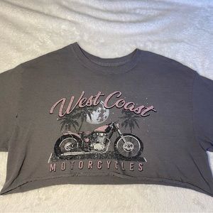 Retro West Coast Motorcycle Cropped Tee